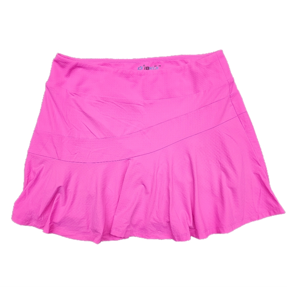 NWOT IBKUL SKORT HOT PINK GOLF UPF 50 LARGE